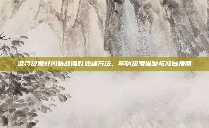 凌特故障灯闪烁故障灯处理方法,车辆故障诊断与修复指南