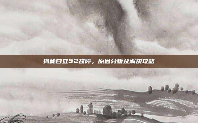 揭秘曰立52故障,原因分析及解决攻略