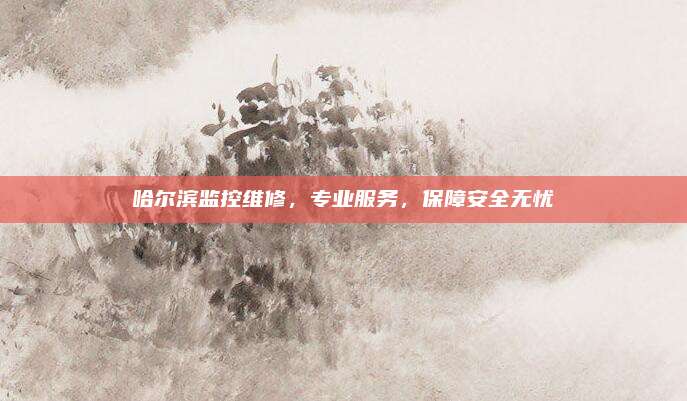 哈尔滨监控维修，专业服务，保障安全无忧