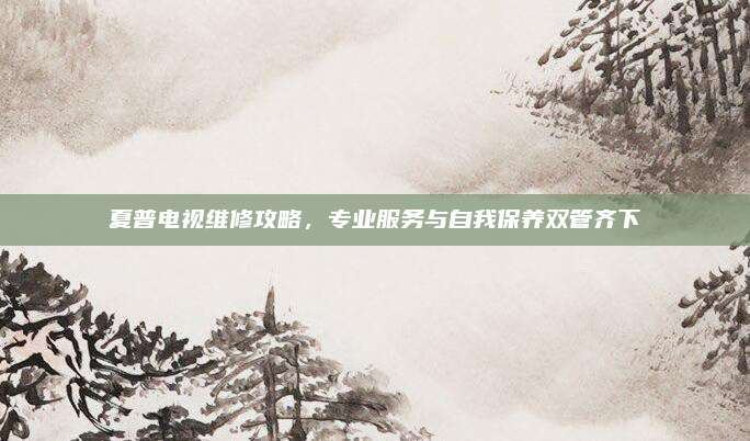 夏普电视维修攻略，专业服务与自我保养双管齐下