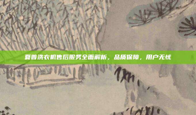 夏普洗衣机售后服务全面解析,品质保障,用户无忧
