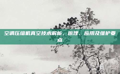 空调压缩机真空技术解析，原理、应用及维护要点