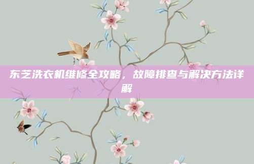 东芝洗衣机维修全攻略，故障排查与解决方法详解