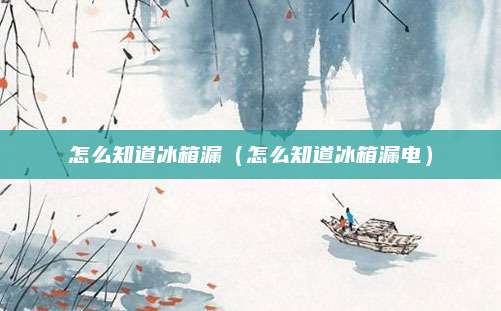 怎么知道冰箱漏（怎么知道冰箱漏电）