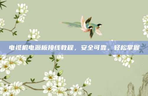 电视机电源板接线教程，安全可靠，轻松掌握