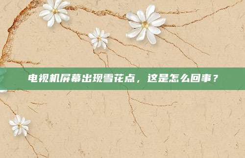 电视机屏幕出现雪花点，这是怎么回事？