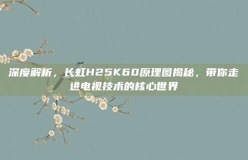 深度解析，长虹H25K60原理图揭秘，带你走进电视技术的核心世界