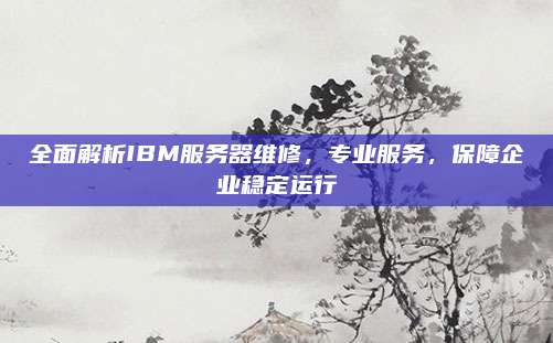 全面解析IBM服务器维修，专业服务，保障企业稳定运行