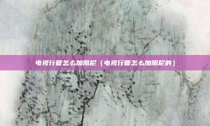 电视行管怎么加阻尼(电视行管怎么加阻尼的)