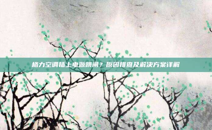 格力空调插上电源跳闸?原因排查及解决方案详解