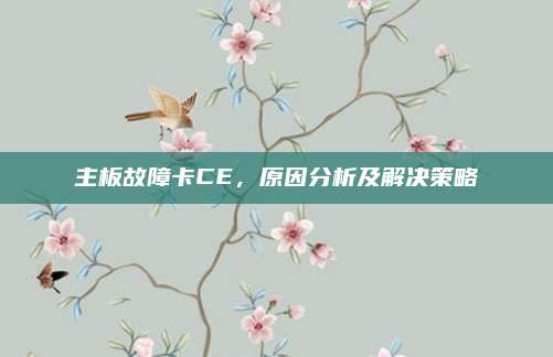 主板故障卡CE，原因分析及解决策略