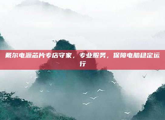 戴尔电源芯片专店守家,专业服务,保障电脑稳定运行