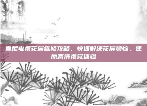 索尼电视花屏维修攻略，快速解决花屏烦恼，还原高清视觉体验