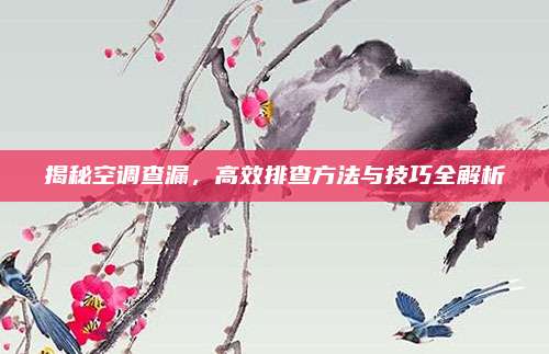 揭秘空调查漏，高效排查方法与技巧全解析