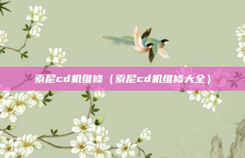 索尼cd机维修（索尼cd机维修大全）