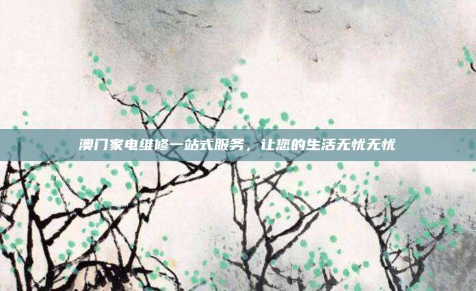 澳门家电维修一站式服务,让您的生活无忧无忧
