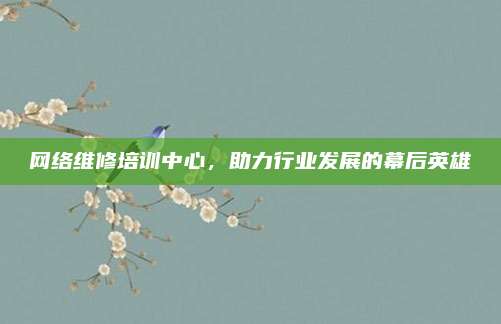 网络维修培训中心，助力行业发展的幕后英雄