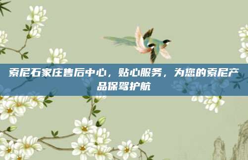 索尼石家庄售后中心,贴心服务,为您的索尼产品保驾护航