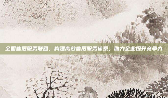 全国售后服务联盟，构建高效售后服务体系，助力企业提升竞争力