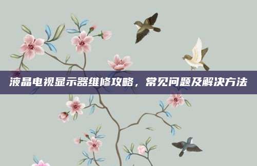 液晶电视显示器维修攻略，常见问题及解决方法