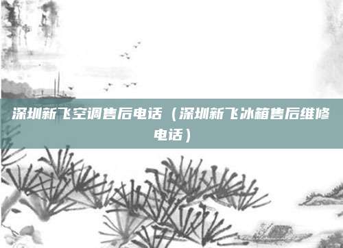 深圳新飞空调售后电话（深圳新飞冰箱售后维修电话）