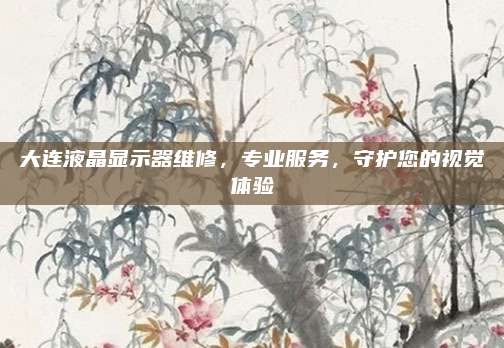 大连液晶显示器维修,专业服务,守护您的视觉体验