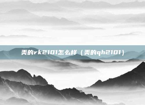 美的rk2101怎么样（美的qh2101）