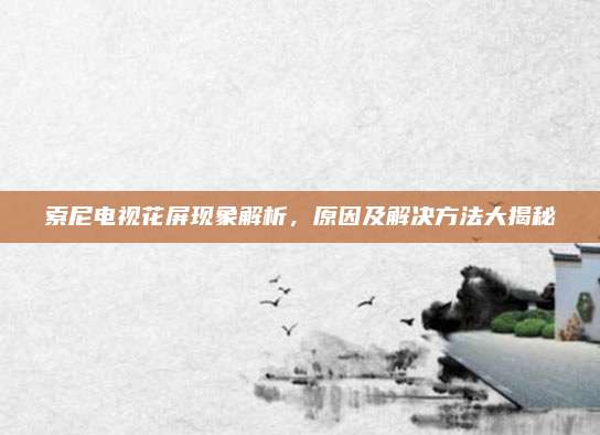 索尼电视花屏现象解析，原因及解决方法大揭秘