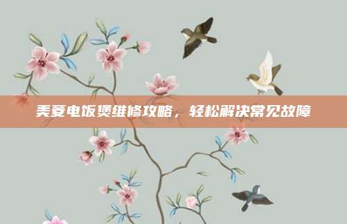 美菱电饭煲维修攻略，轻松解决常见故障
