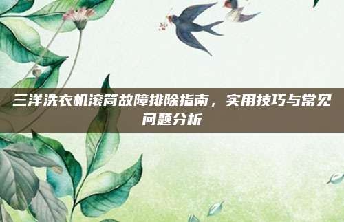 三洋洗衣机滚筒故障排除指南，实用技巧与常见问题分析