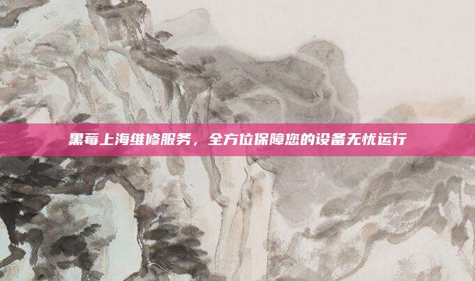黑莓上海维修服务,全方位保障您的设备无忧运行