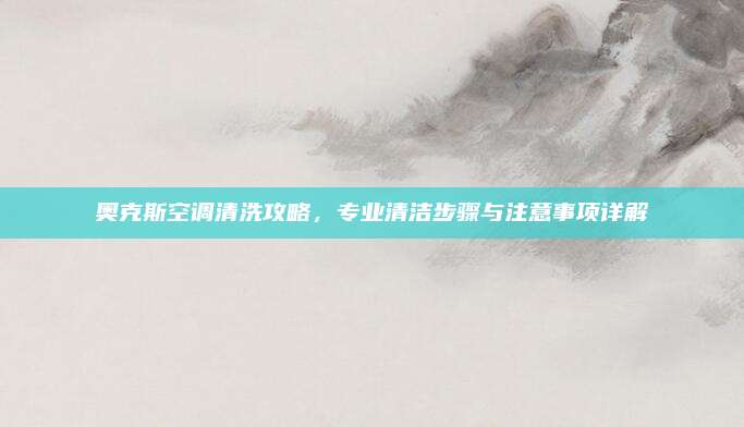 奥克斯空调清洗攻略，专业清洁步骤与注意事项详解