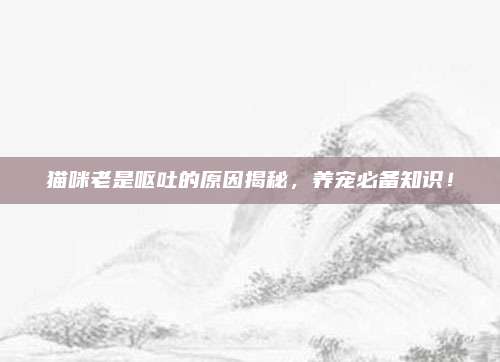 猫咪老是呕吐的原因揭秘,养宠必备知识!