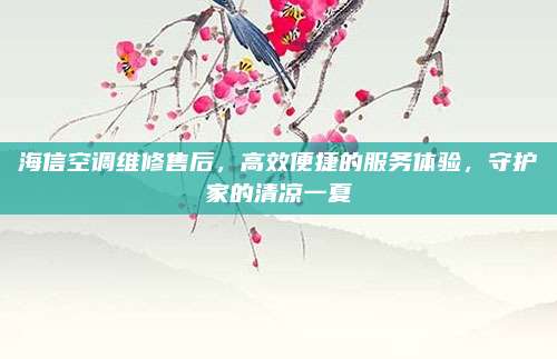 海信空调维修售后,高效便捷的服务体验,守护家的清凉一夏