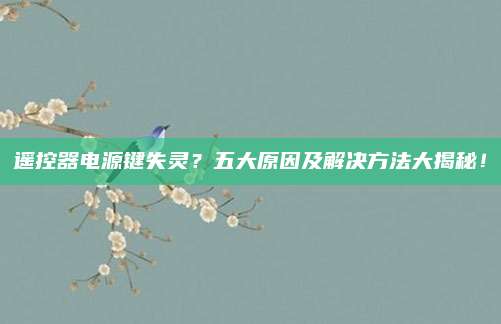 遥控器电源键失灵？五大原因及解决方法大揭秘！