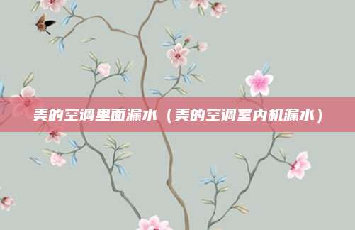 美的空调里面漏水（美的空调室内机漏水）