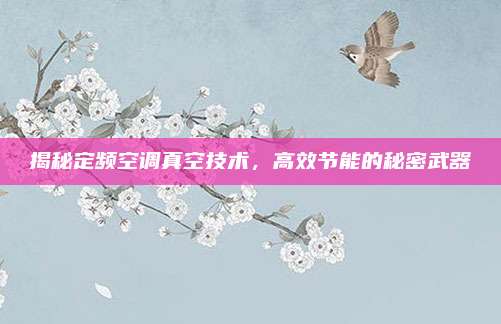 揭秘定频空调真空技术,高效节能的秘密武器
