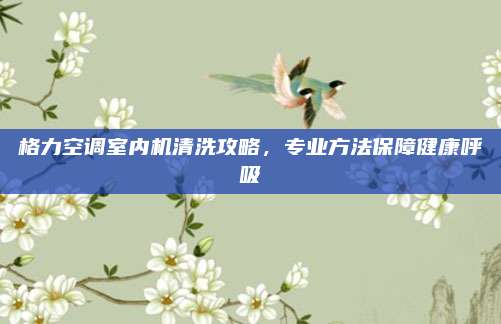 格力空调室内机清洗攻略,专业方法保障健康呼吸