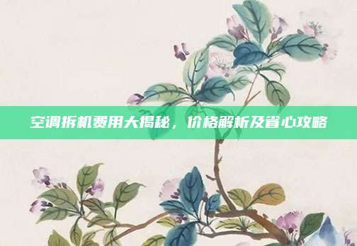 空调拆机费用大揭秘，价格解析及省心攻略