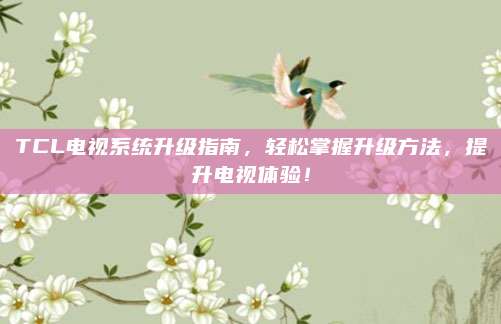 TCL电视系统升级指南，轻松掌握升级方法，提升电视体验！