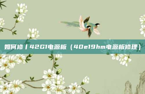 如何修丨42G1电源板（40e19hm电源板修理）