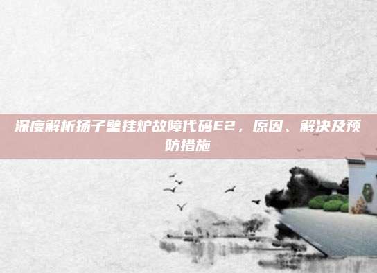 深度解析扬子壁挂炉故障代码E2，原因、解决及预防措施