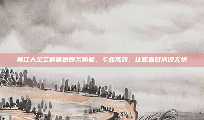 吴江大金空调售后服务体验，专业高效，让您夏日清凉无忧