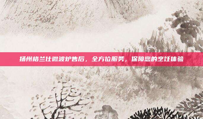 扬州格兰仕微波炉售后，全方位服务，保障您的烹饪体验