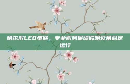 哈尔滨LED维修,专业服务保障照明设备稳定运行