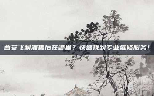 西安飞利浦售后在哪里?快速找到专业维修服务!