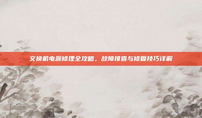 交换机电源修理全攻略，故障排查与修复技巧详解