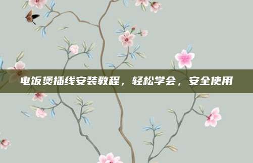 电饭煲插线安装教程，轻松学会，安全使用