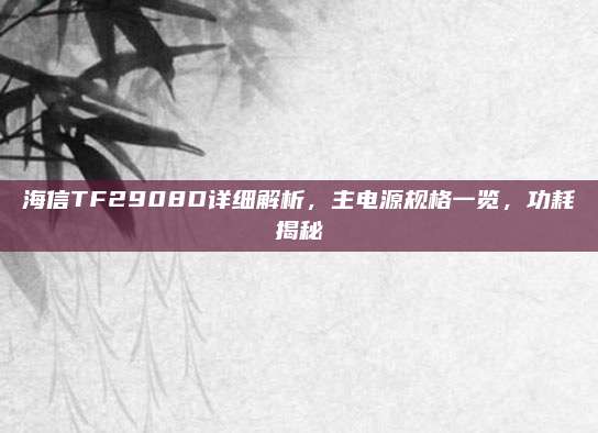 海信TF2908D详细解析，主电源规格一览，功耗揭秘