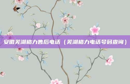 安徽芜湖格力售后电话（芜湖格力电话号码查询）